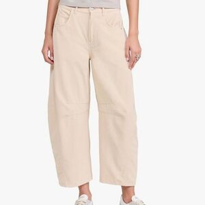 We The Free Wide Leg Cropped Pants in Light Beige
